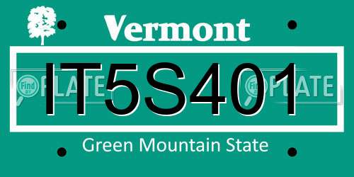 IT5S401 Vermont License Plate