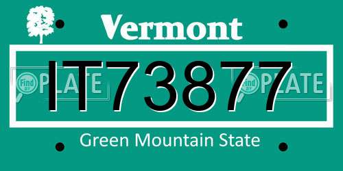 IT73877 Vermont License Plate