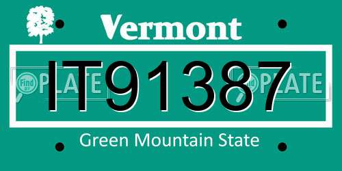 IT91387 Vermont License Plate