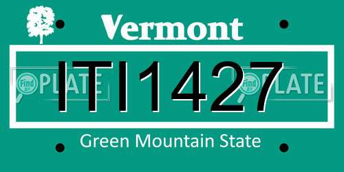 ITI1427 Vermont License Plate
