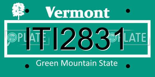 ITI2831 Vermont License Plate