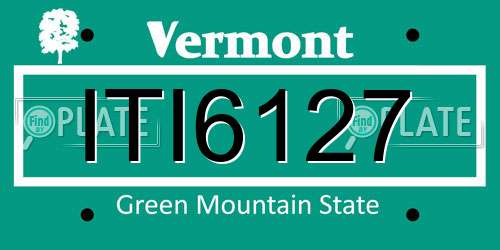 ITI6127 Vermont License Plate