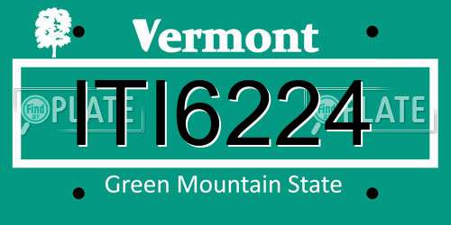 ITI6224 Vermont License Plate