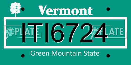 ITI6724 Vermont License Plate