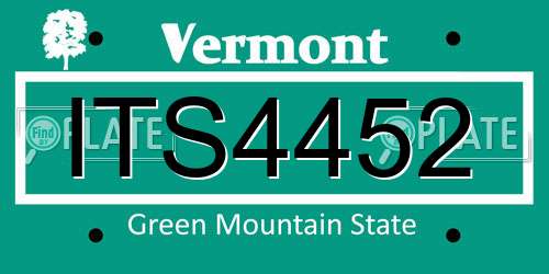 ITS4452 Vermont License Plate