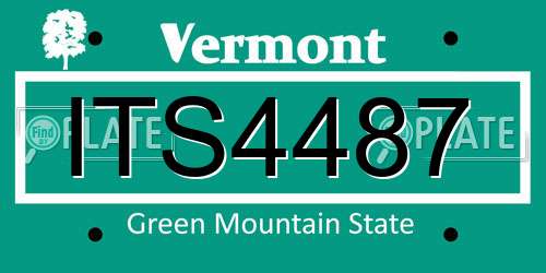 ITS4487 Vermont License Plate