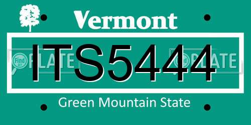 ITS5444 Vermont License Plate