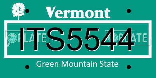 ITS5544 Vermont License Plate