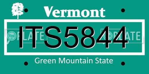 ITS5844 Vermont License Plate