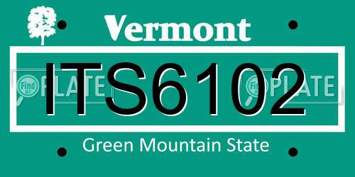 ITS6102 Vermont License Plate