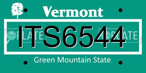 ITS6544 Vermont License Plate