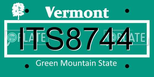 ITS8744 Vermont License Plate