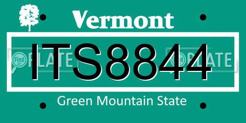 ITS8844 Vermont License Plate
