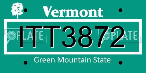 ITT3872 Vermont License Plate