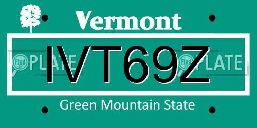 IVT69Z Vermont License Plate
