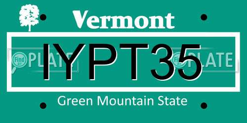 IYPT35 Vermont License Plate