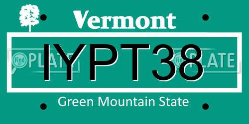 IYPT38 Vermont License Plate