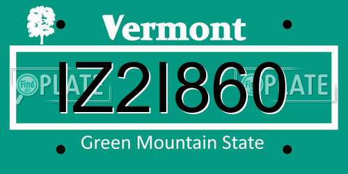 IZ2I860 Vermont License Plate