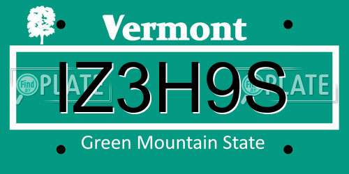 IZ3H9S Vermont License Plate