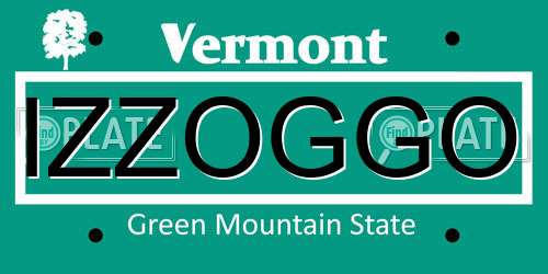 IZZOGGO Vermont License Plate