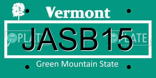 JASB15 Vermont License Plate