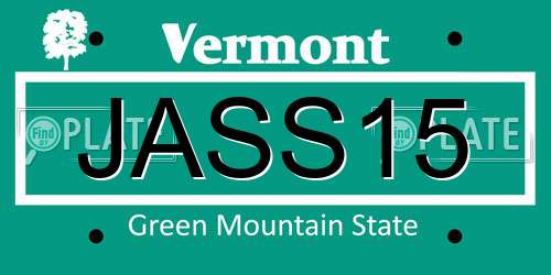 JASS15 Vermont License Plate