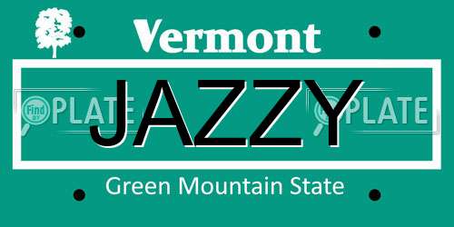 JAZZY Vermont License Plate