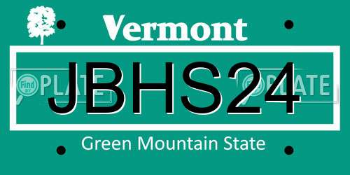 JBHS24 Vermont License Plate