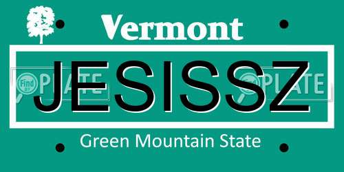 JESISSZ Vermont License Plate
