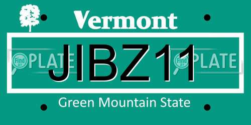 JIBZ11 Vermont License Plate