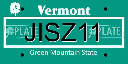 JISZ11 Vermont License Plate