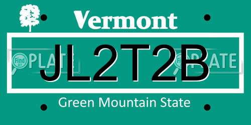 JL2T2B Vermont License Plate