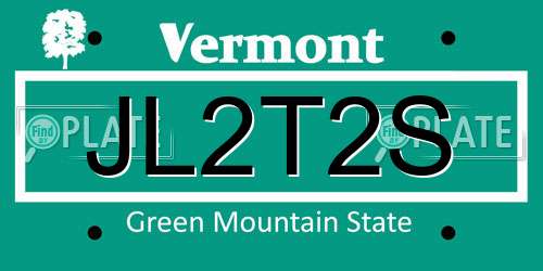 JL2T2S Vermont License Plate