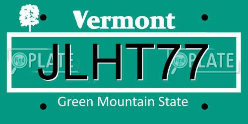 JLHT77 Vermont License Plate