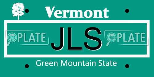 JLS Vermont License Plate