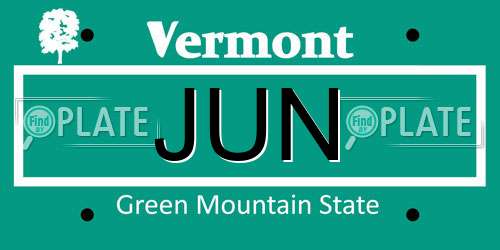 JUN Vermont License Plate
