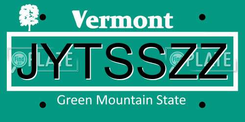 JYTSSZZ Vermont License Plate