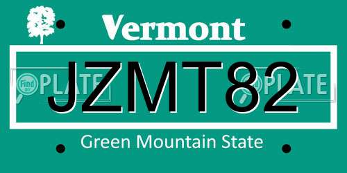 JZMT82 Vermont License Plate