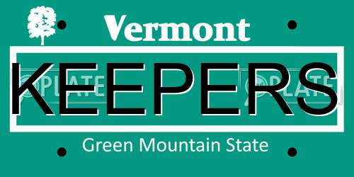 KEEPERS Vermont License Plate