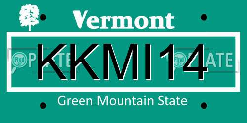 KKMI14 Vermont License Plate