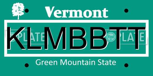 KLMBBTT Vermont License Plate