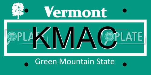 KMAC Vermont License Plate