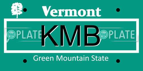 KMB Vermont License Plate