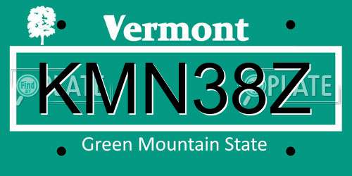 KMN38Z Vermont License Plate