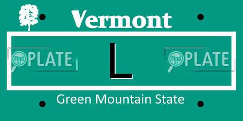 L Vermont License Plate