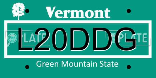 L20DDG Vermont License Plate