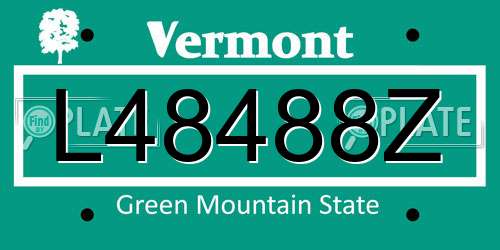 L48488Z Vermont License Plate