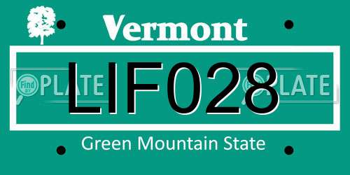 LIF028 Vermont License Plate