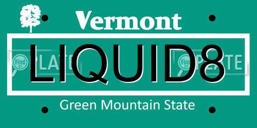 LIQUID8 Vermont License Plate