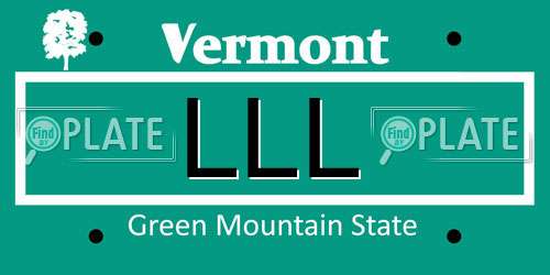 LLL Vermont License Plate